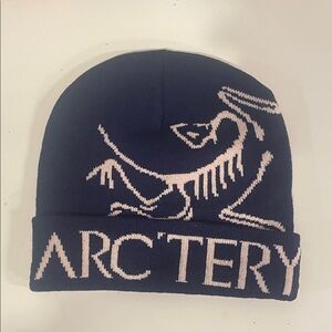 Arc'teryx Dark Blue and Light Pink Beanie